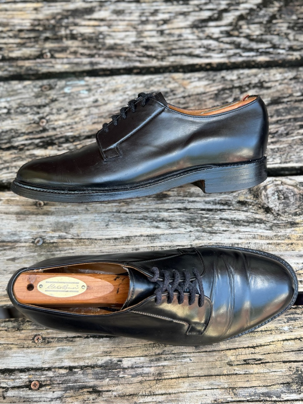 VTG Royal Tweed Black Leather Plain Toe Church’s English Shoes Men’s Sz 8.5  X2